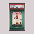 2024 Panini Prizm #2 Jayden Daniels Emergent Green Prizm PSA 10 Rookie Card