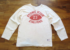 Vtg 1940s Champion Running Man Logo Football Jersey STOWE HIGH M tshirt