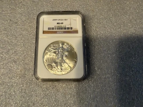 2009 S$1 American Silver Eagle NGC MS69 Brown Label
