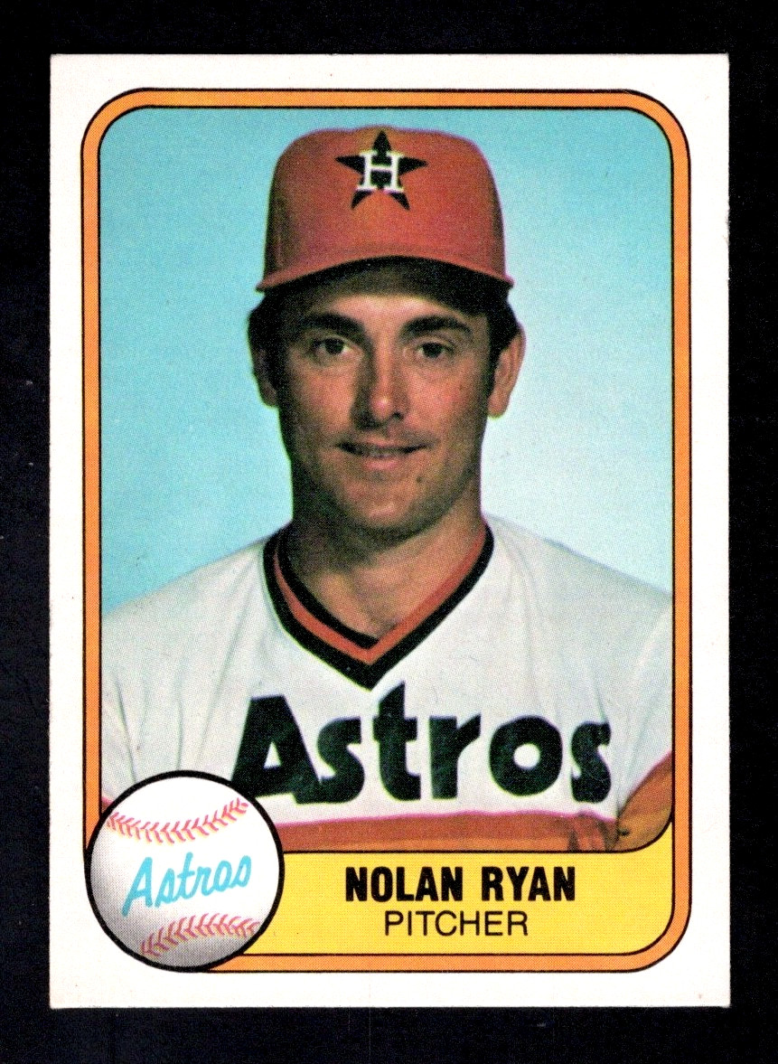 1981 Fleer Baseball Card #57 Nolan Ryan HOF Houston Astros EX-MT+ b