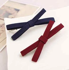 Korean version's cloth headdress duckbill clip bow hairpin hair accessories 2PCS