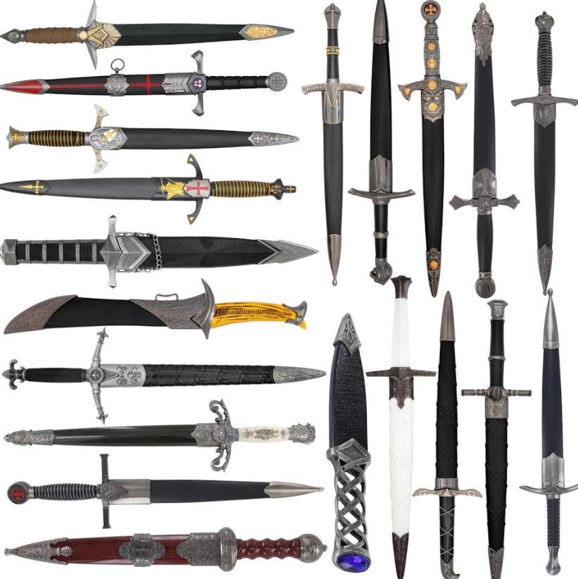 medieval daggers for collectors, cosplay, LARP, etc... fantasy daggers