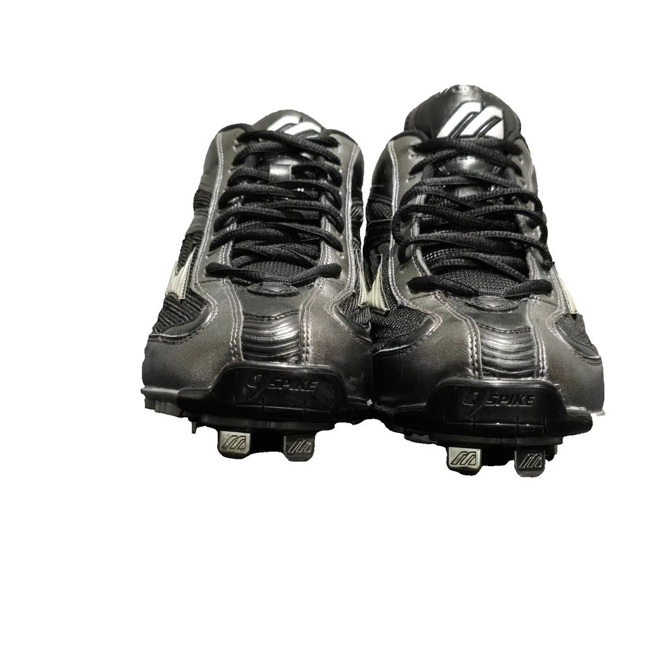 Chuteiras de beisebol masculinas Mizuno 9-Spike Lite vapor baixo metal preto/prata tamanho 10.5 - Imagem 3 de 4