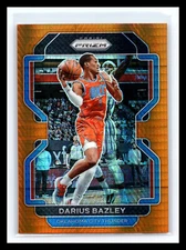 🏀DARIUS BAZLEY 2021-22 PRIZM ORANGE HYPER HOLO REFRACTOR SSP  # 237