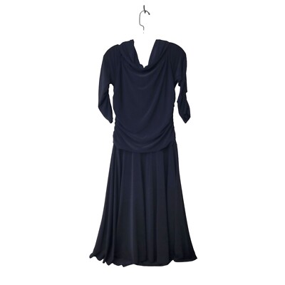 black jersey cowl neck dress Whistles Ruched Cowl Neck Jersey Dress Black Size 0