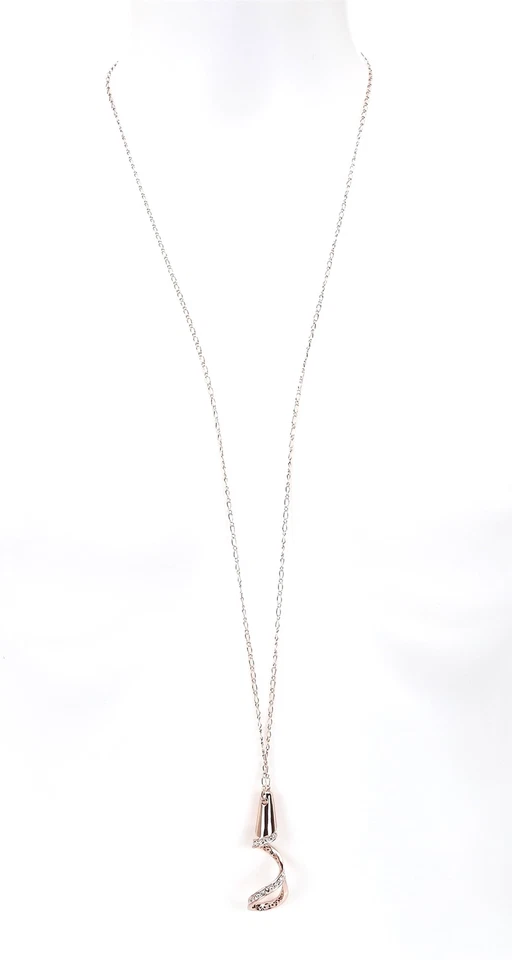 COLLAR RACHEL ZOE Cadena Oro Rosa con Colgante Embellecido $175 Foto 2 de 2