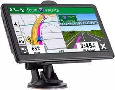 Car Truck GPS Navigation 7.2 Inch Touch Screen 2024 Maps Voice Direction