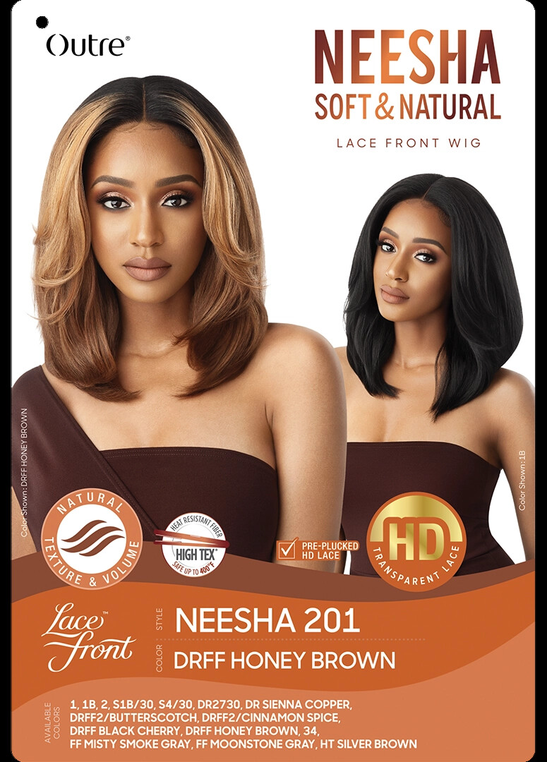 Outre Soft Natural Synthetic Swiss Lace Front Wig NEESHA 201