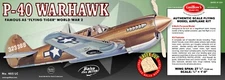 Guillow's Curtiss P-40 Warhawk Flying Balsa Wood Model Airplane Kit  GUI-405