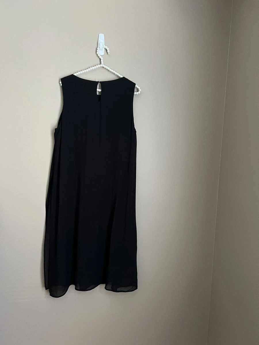 Eileen fisher deals black silk dress