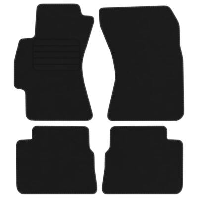 Velours Fußmatten für Subaru Impreza III Bj. 2007   2011 Automatten SCHWARZ PREM