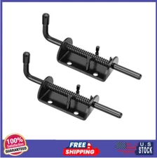 2 Pack 6 Inch Spring Loaded Latch Bolt Latch Pin Door Lock for Shed Gate Trailer