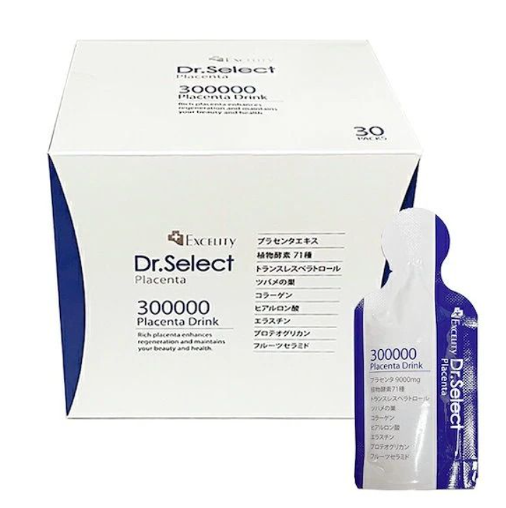 set of 2 Dr.select 300000 Placenta drink 15g liquid x30 pcs total