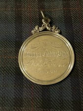 Eine hervorragende 2" massive Silber Grougar Curling Club Medaille, datiert 1845. Lockenstein