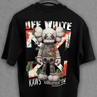 Off-White White T-shirt with Jungle Monster Print on Heart&Back