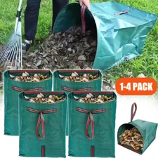 1/2/3/4x Garden Waste Bag Reuseable Yard Lawn Leaf Debris Grass Clippings Holder