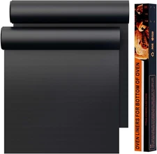 2 Pack Oven Liners for Bottom of Oven 23.6"x15.74" Heavy Duty Non-Stick Reusable