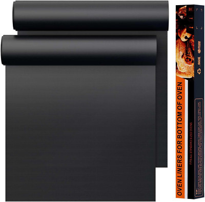 2 Pack Oven Liners for Bottom of Oven 23.6''x15.74'' Heavy Duty Non-Stick Reusable