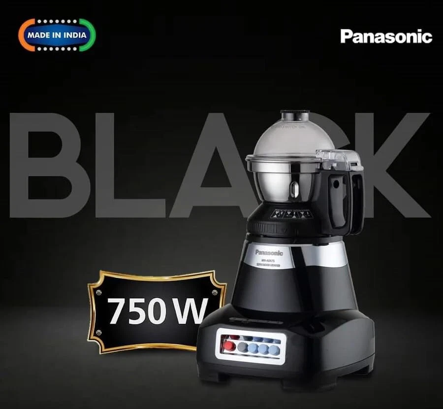 Panasonic MX-AE375 Monster 750 vatios súper mezclador amoladora, 3 tarros de acero, negro mejor Foto 2 de 3