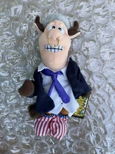 HTF 1998 IDEA FACTORY INFAMOUS MEANIES PLUSH DOLL BULL CLINTON