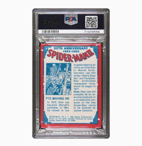 1992 Spider-Man #P12 Comic Images 30th Anniversary Prism SP PSA 6 - 第 2/2 張圖片