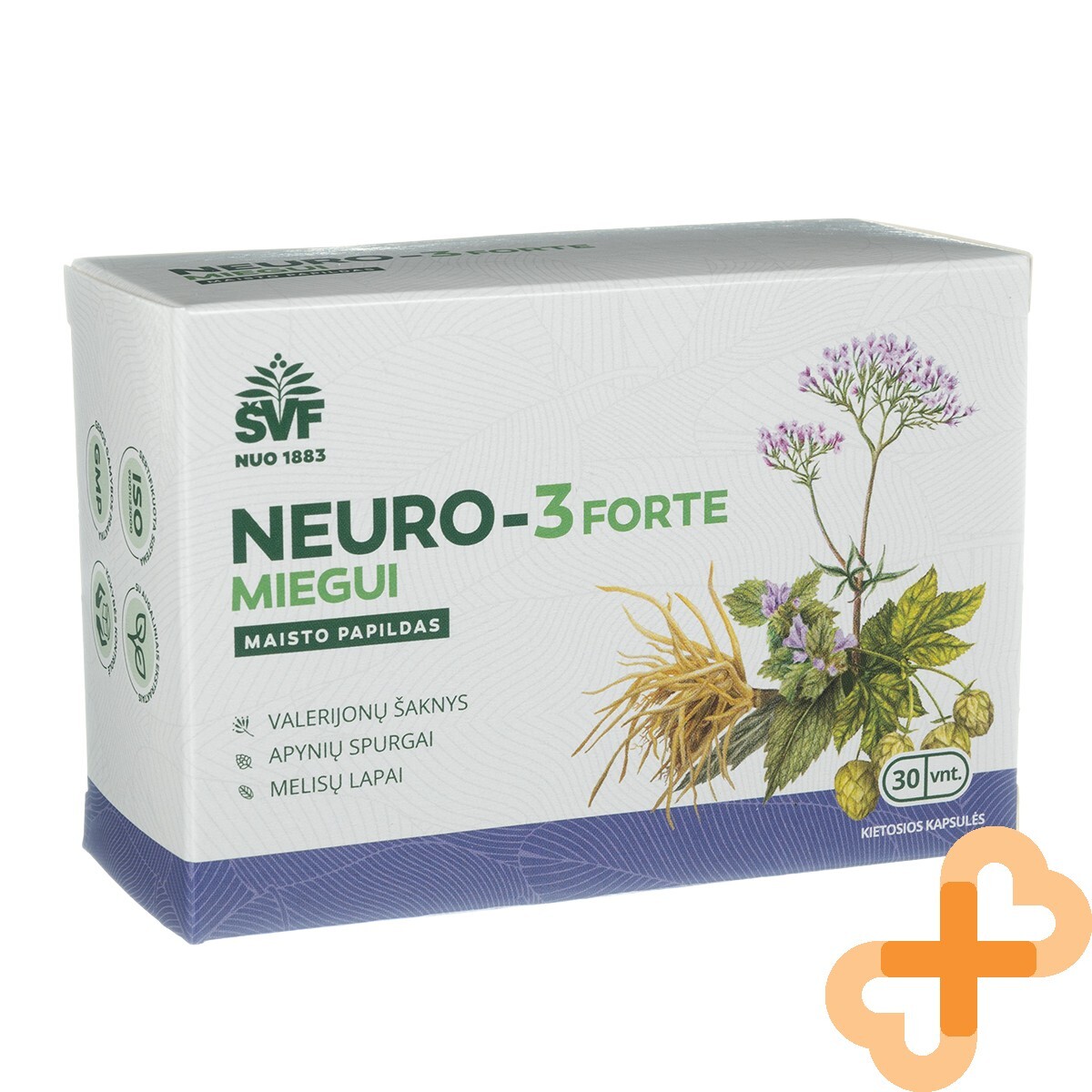 ŠVF/AC NEURO-3 Sleep Support Food Supplement 30 Capsules Natural Herbal