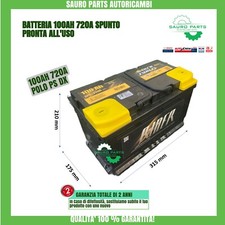 BATTERIA AUTO RIDER L4100 100AH 720A 12V = BOSCH 100Ah DX+ PRONTA ALL'USO