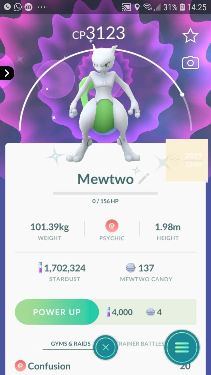 SHADOWBALL MEWTWO Pokemon Go Limited, Video Gaming, Gaming