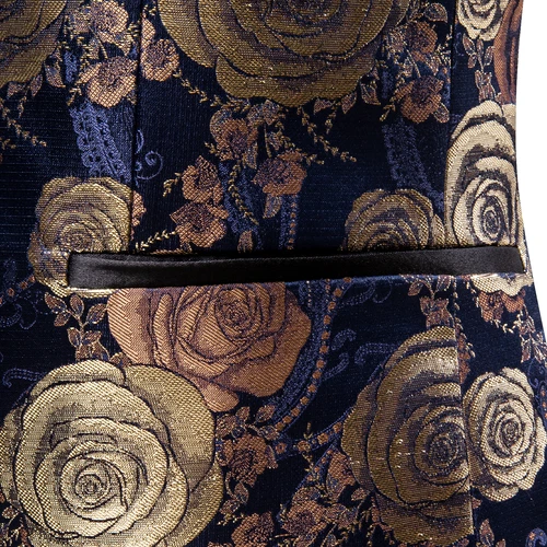 Para Hombres Floral Esmoquin Cena Chaqueta Calce Regular Chal Solapa Paisley Baile de graduación Fiesta Traje - Imagen 10 de 236
