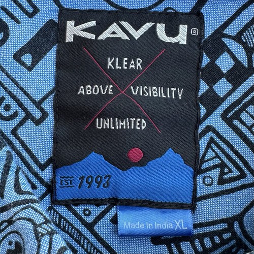 Kavu Button Up Shirt Men's XL All Over Print Games Sports Horseshoe Hiking - Picture 7 of 11