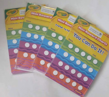4 Packs Crayola 36 Reward Charts 800 Count Stickers Teaching Supplies 6 x 5