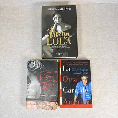 Lot 3 Spanish Books Divina Lola Otra Cara America Nuestras Vidas Rios