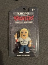 Micro Brawlers Limited Edition Dusty Rhodes Ew On Card Pro Wrestling Crate NWA