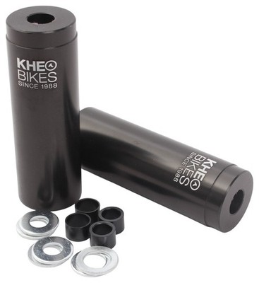 KHE LASER CNC BMX Pegs 1 Paar 10 12 14mm 7005 Aluminium 200g Schwarz