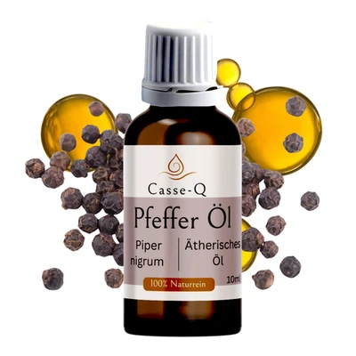 Ätherisches schwarzes Pfefferöl– Casse-Q (10/50/100/500 ml) | 100% naturrein
