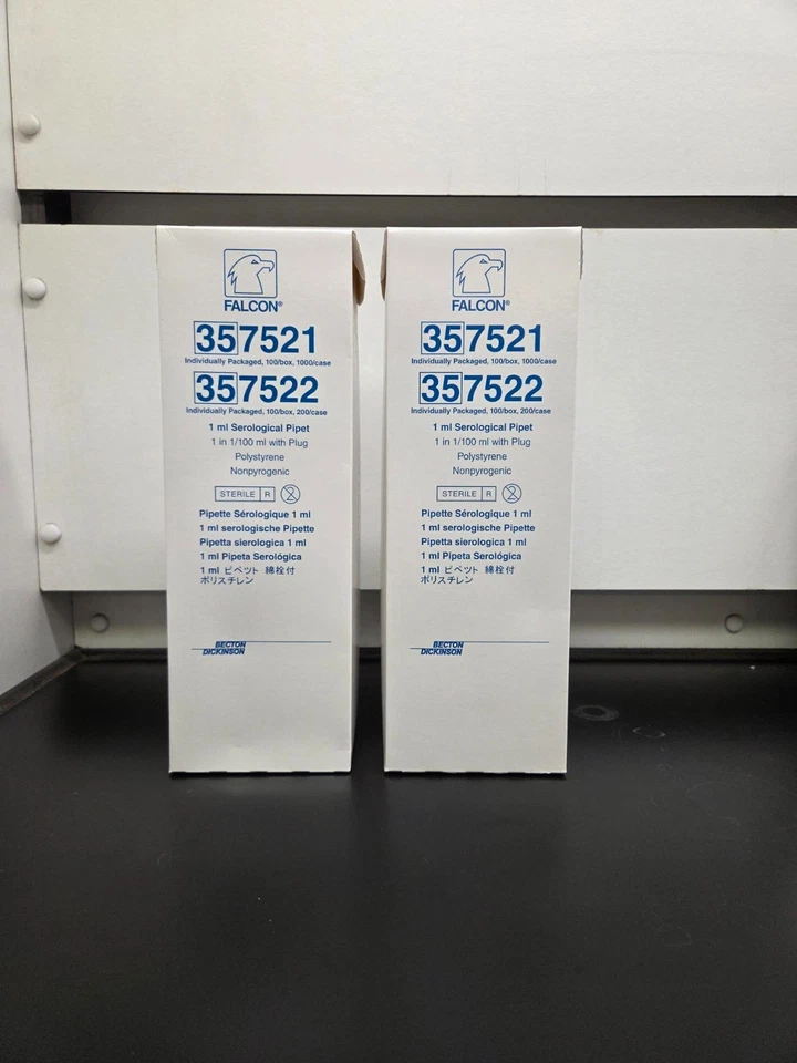 Lot of 600 CORNING FALCON 357521 Serological Pipet 1 mL 0.01 Increment - New - Image 2 of 4