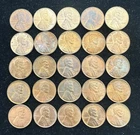 25 Lincoln Wheat Pennies 1930’s  AU-MS Coins See Pictures Rainbow Coloring Tone