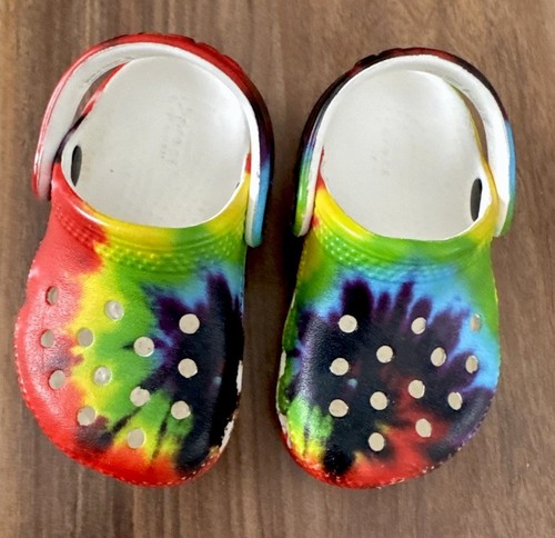 Crocs Classic Tie Dye Clogs / Sandals Toddlers Multicolor Slingback - C4 NWOT - Picture 4 of 6