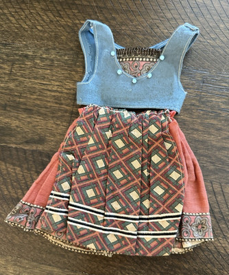 Small Antique Ethnic Doll Skirt and Vest