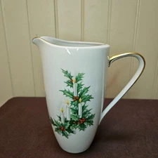 Tirschenreuth Noel 3748 Christmas Pitcher 32 oz./1 qt., Bavaria Germany 7.5”