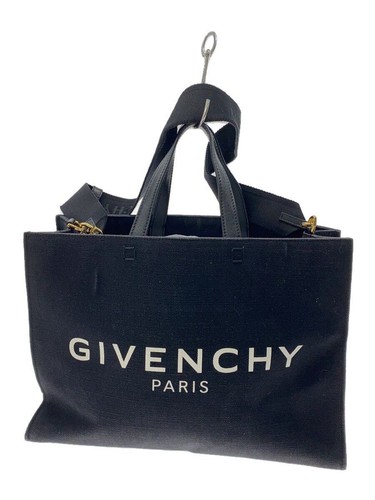 GIVENCHY tote bag canvas Black Used