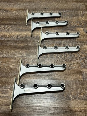 3 Pair Vogel-Peterson Co. The Coat Rack People 1960s Aluminum 11'' Brackets