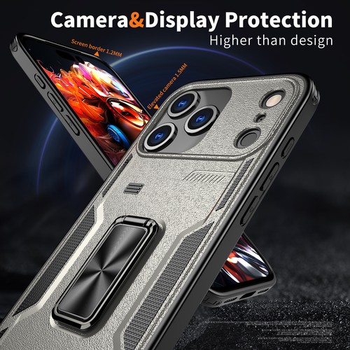 Magnetic Shockproof Case With Kickstand For iPhone 17 16 Pro Max AntiFingerprint - Picture 43 of 57