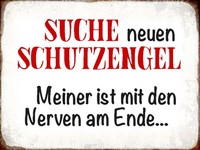 Holzschild 30X40 Cm Suche Neuen Schutzengel Deko Geschenk Metall Schild