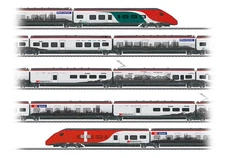 Trix 25811 Rabe 501 004 Giruno Livery Swiss Made / Italy' Set 7 Element DCC