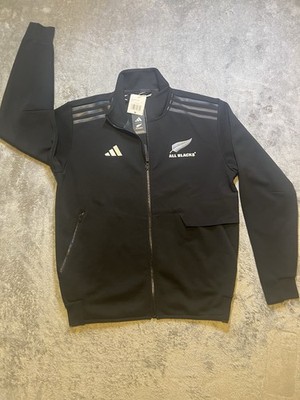 Adidas All Blacks Anthem Jacket Full Zip Rugby Track Jacket Black Size M NWT