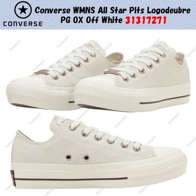 Converse WMNS All Star Plts Logodeubre PG OX Off White 31317271 Women's Size