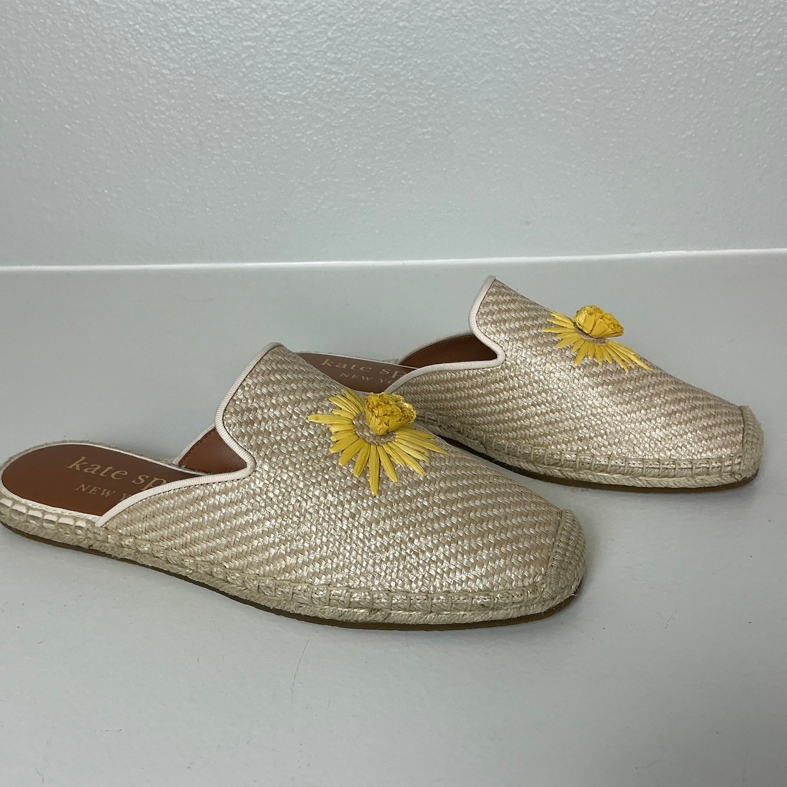 Kate Spade Women's Shoes US Size 9 Brown Raffia Straw Slip On Espadrille Slides thumbnail 2
