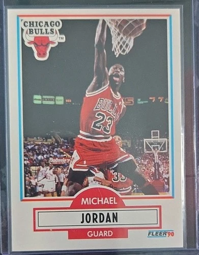 1990-91 Fleer - Michael Jordan #26 Black Line Above Biographical Information