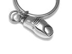 Big Toe Keychain, Handmade Human Foot Anatomy Keyring in Pewter